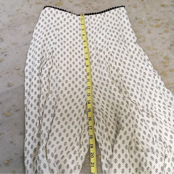 Revolve Tularosa Womens Patterned Adjustable Waist Tie Barbara Pants White Small - Picture 8 of 13